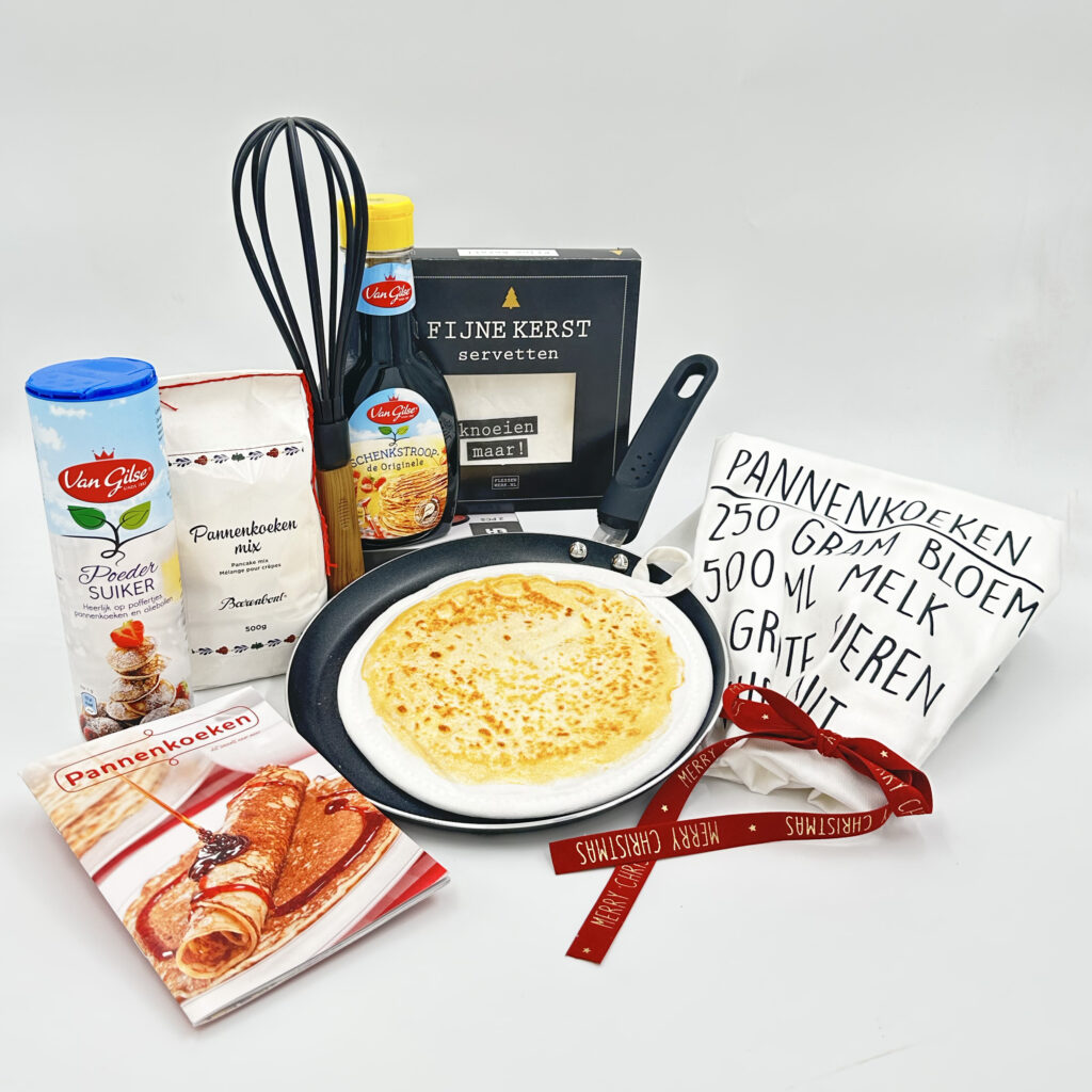 Pannenkoekenpakket met bakpan, ingredienten en receptenboekje